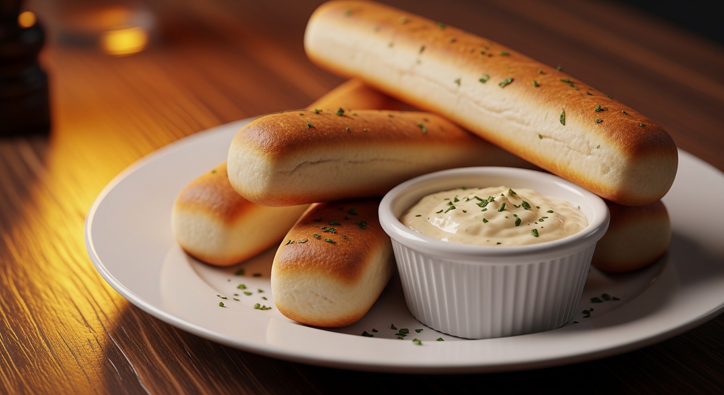 Applebee's Breadsticks with Alfredo Sauce - Appetizers