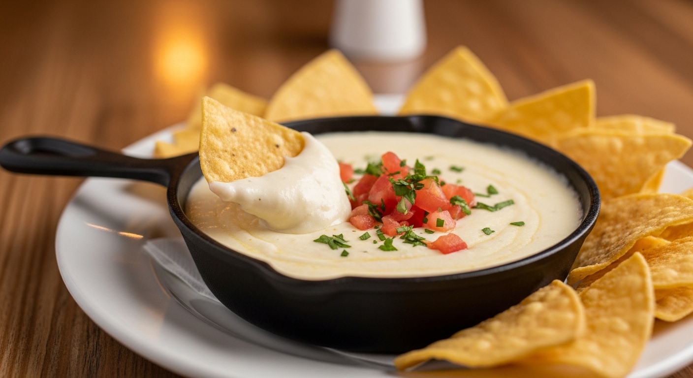 Applebee's White Queso Dip & Chips - Appetizers